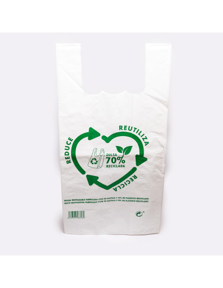 BOLSA CAMISETA BLANCA BLOCK R70% 35x50